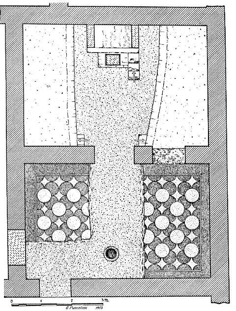 Plan of the Mithraeum of the House of Diana