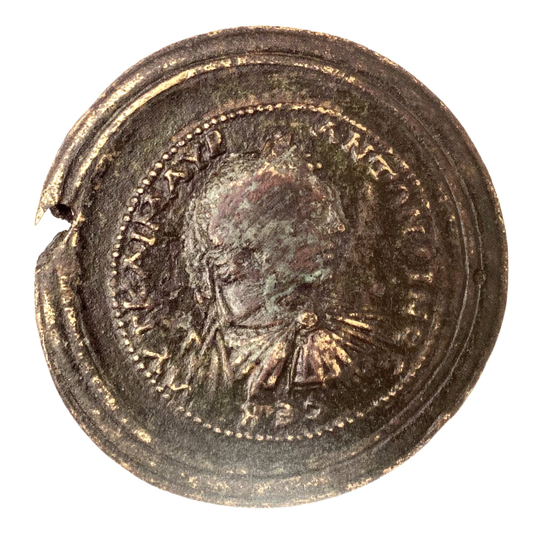 Medallion with Mithras as rider, Caracalla face.