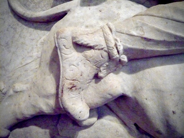 Detail of Mithras tauroctony exposed in Boston