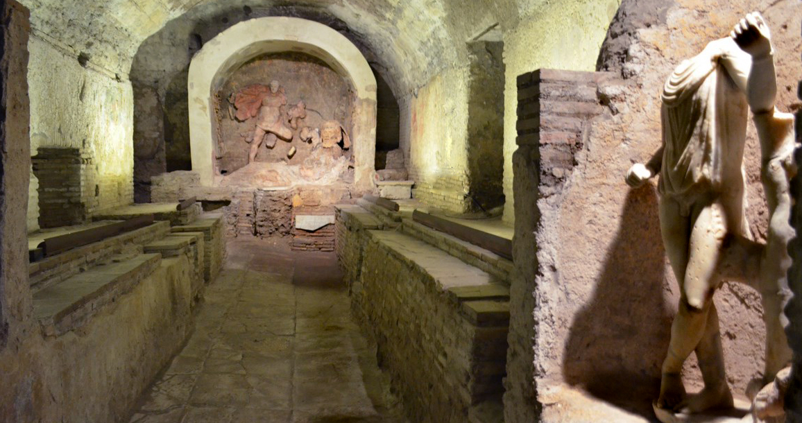 General view of the Mithraeum of Sant Prisca