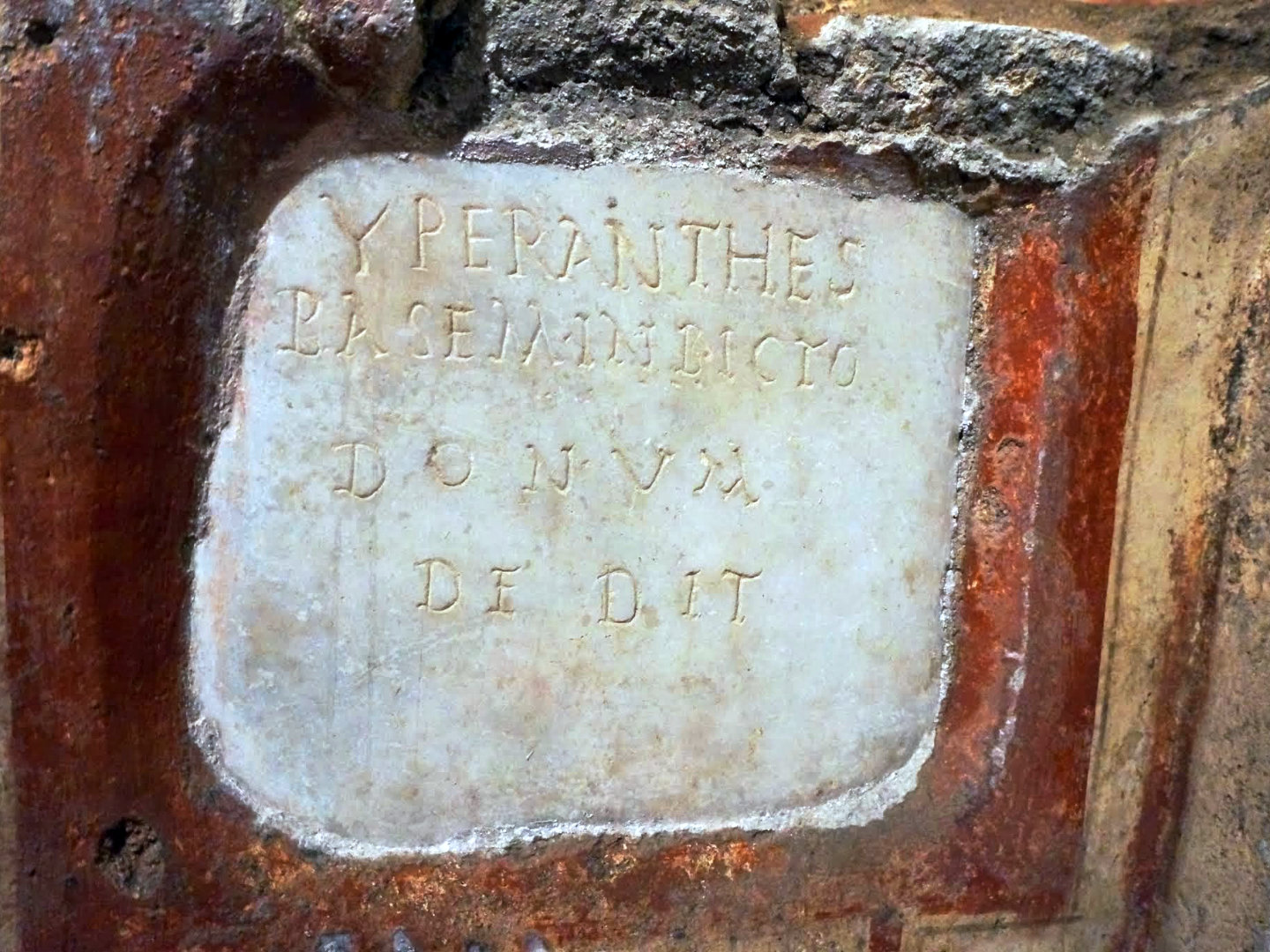 Inscription slab of Barberini Mithraeum