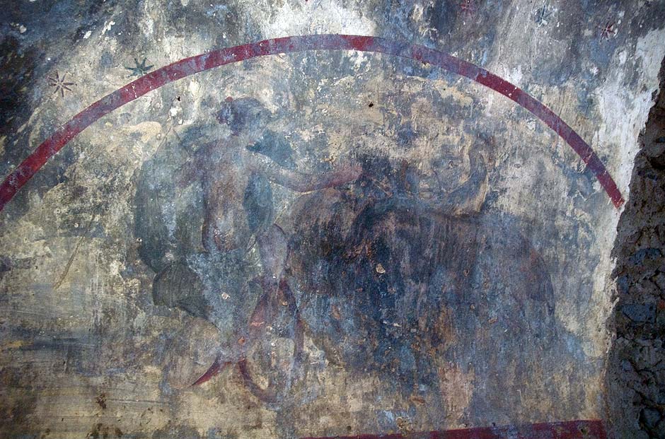 Fragmento de un fresco del Mitreo de Santa Maria di Capua Vetere
