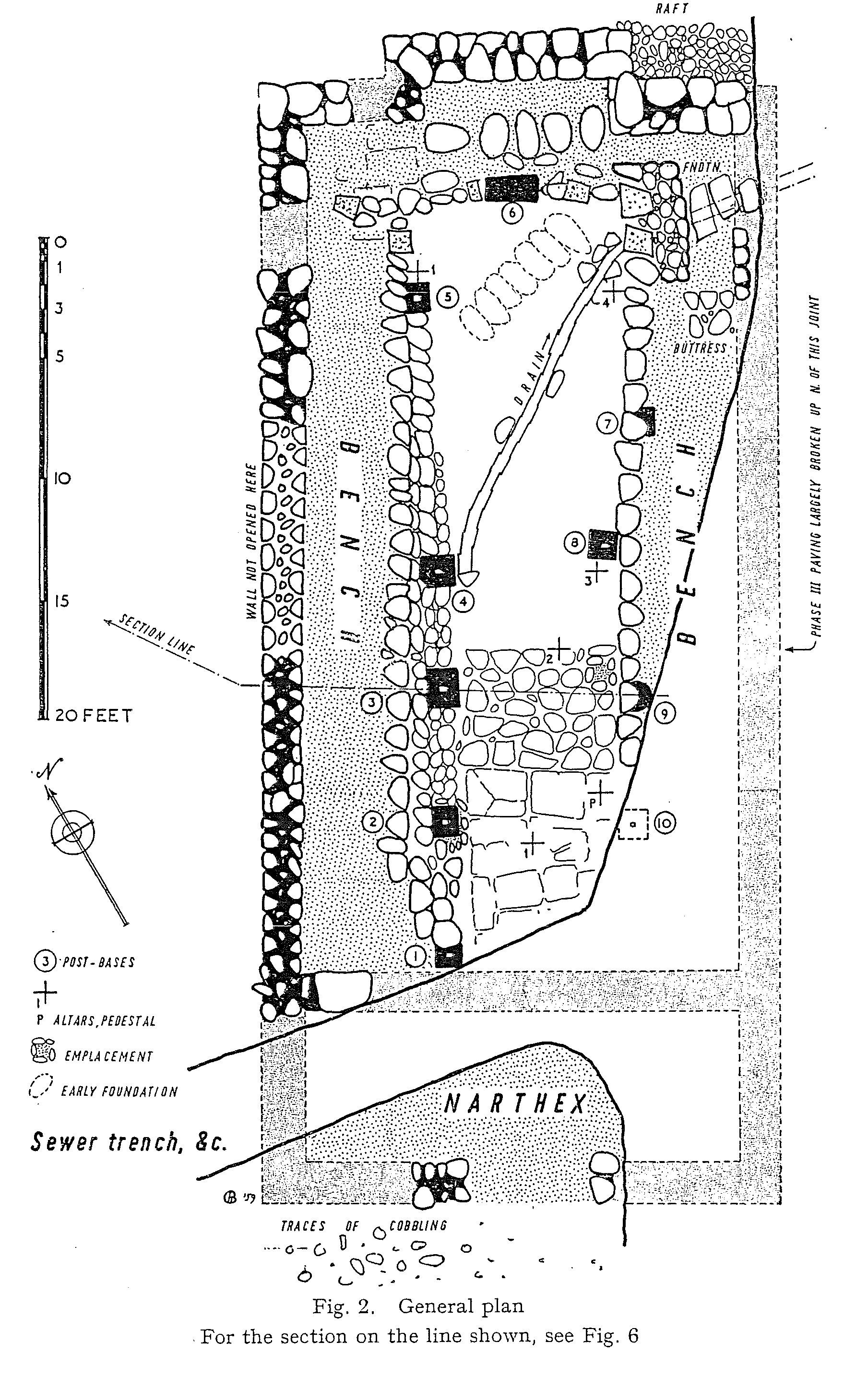 General plan of the Caernarfon Mithraeum