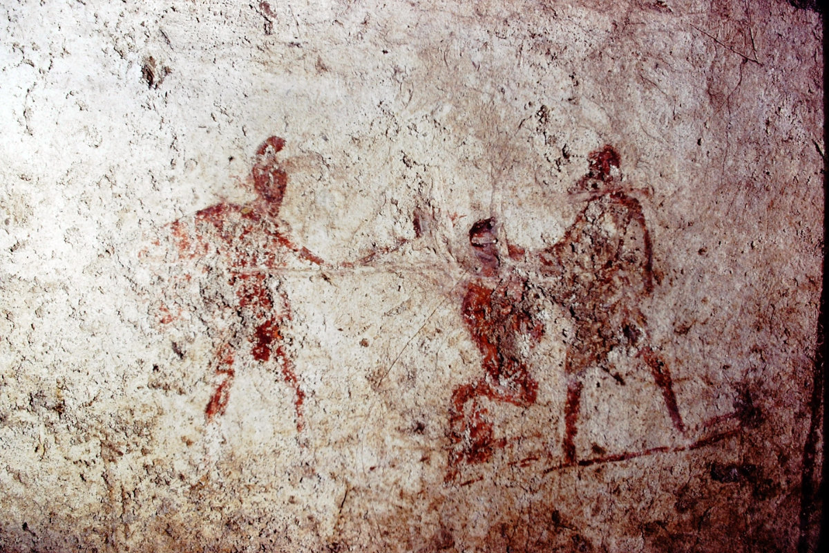 Fresco scene from the initiation ceremony at S. Capua Vetere