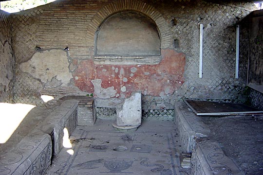 General view of the Mithraeum of the Seven Gates