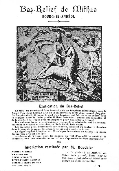 Postal del bajo relieve de Bourg-St-Andéol