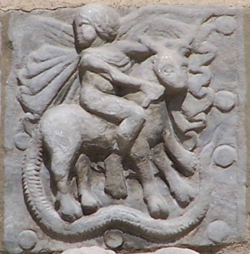 Mithras as Capricorn on the Abbey of Santo Domingo de Silos
