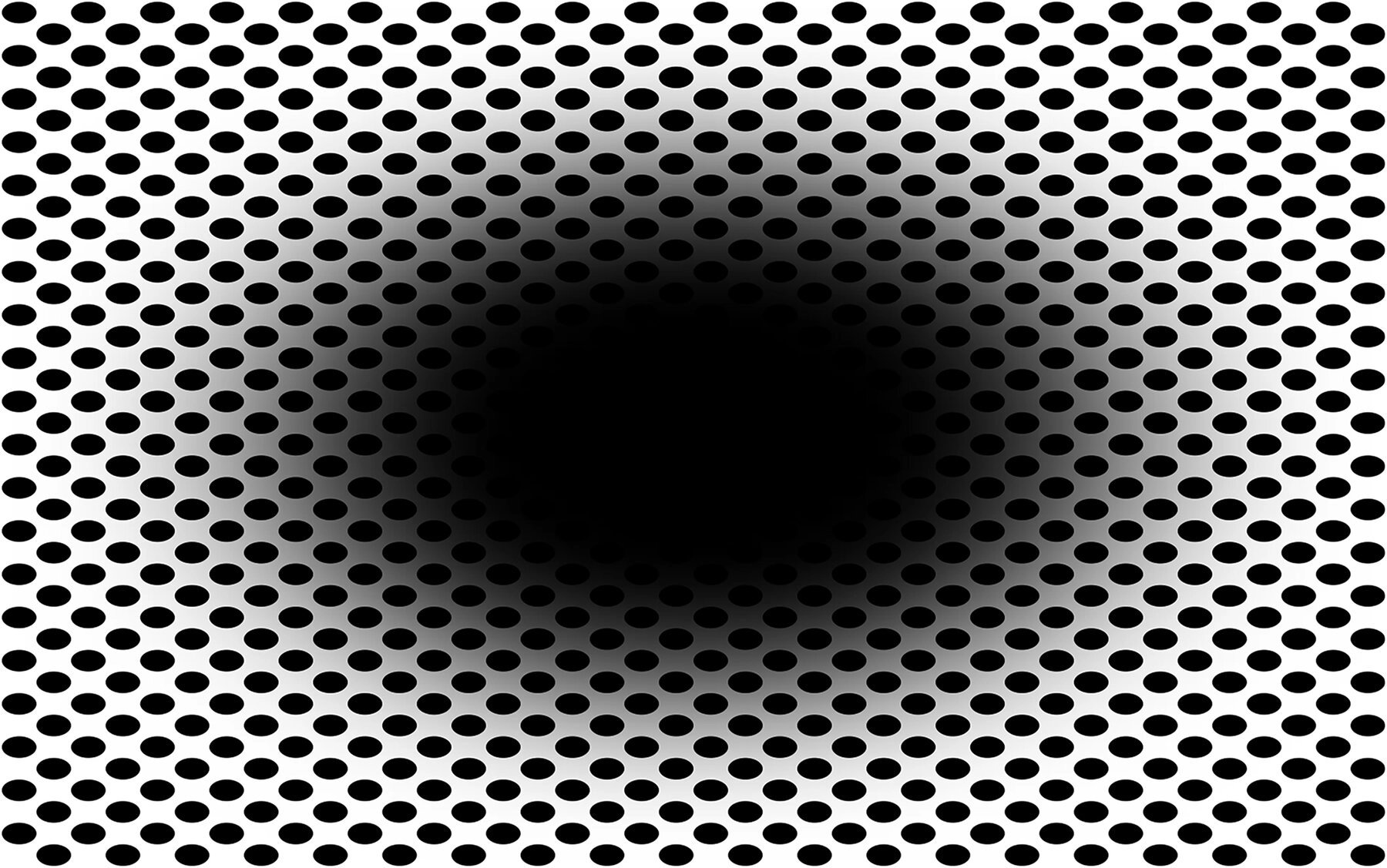 Ambiguous Expanding Black Hole Optical Illusion.